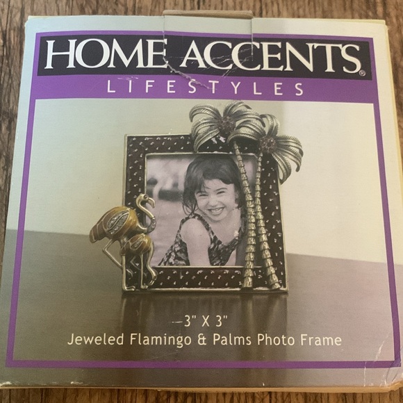 Jeweled Flamingo & Palms Photo Frame 3x3 - Picture 5 of 5